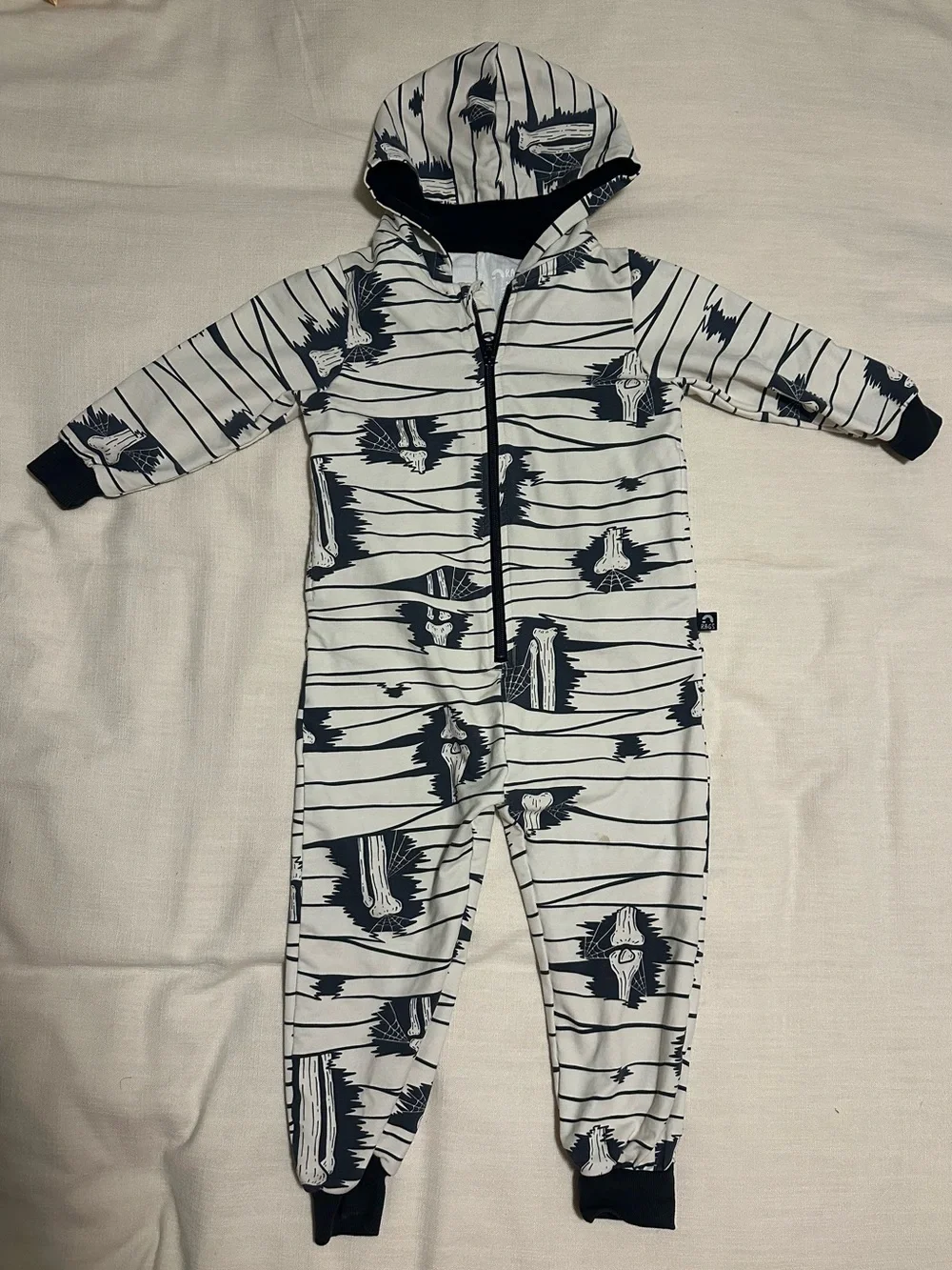Rags to Raches Mummy Zip Cotton Jumpsuit Halloween Dead Threads